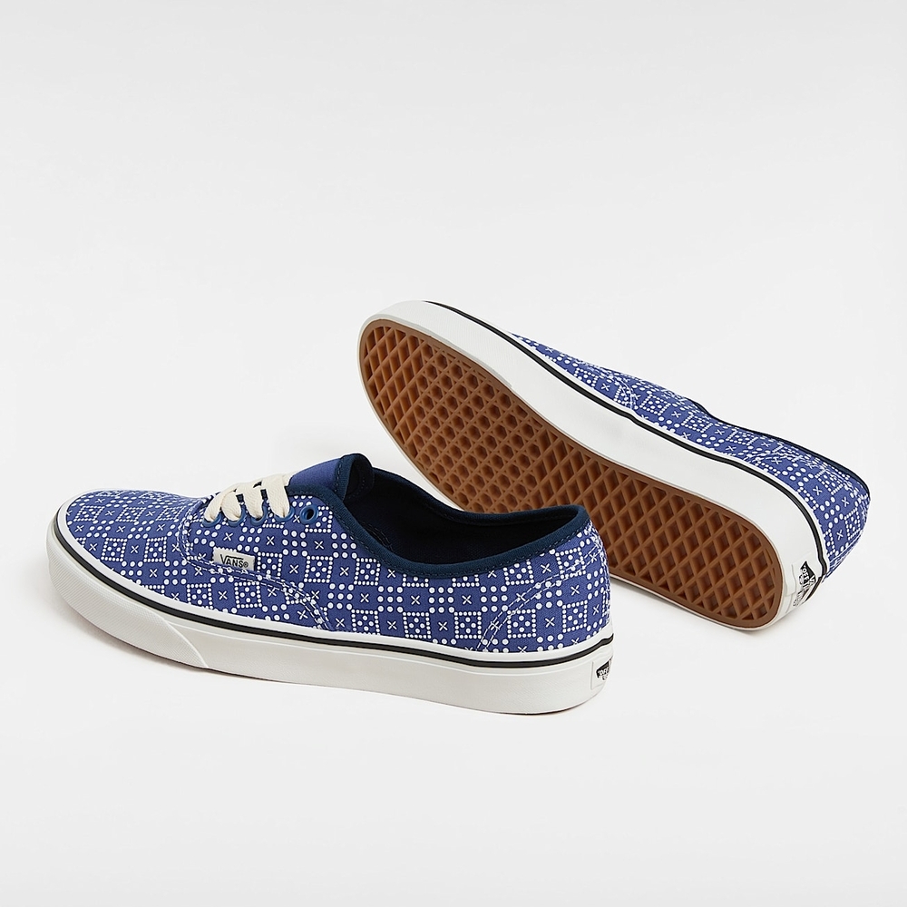 Vans Navy and White Checker Dot Patterned Sneakers